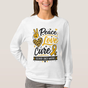 Kankerbewustzijn bij kinderen Kunst voor Vrede Lie T-shirt