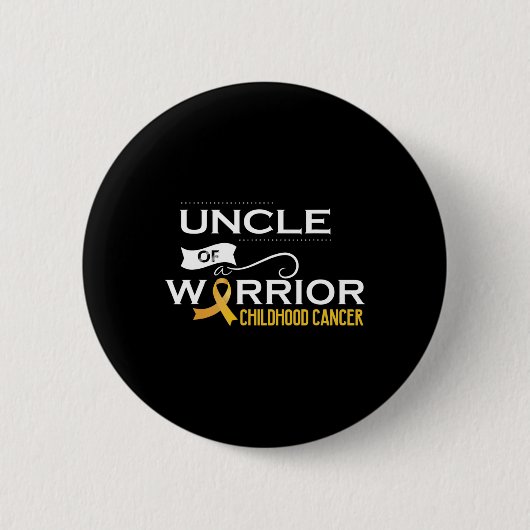 Kankerbewustzijn bij kinderen Oom van een krijger Ronde Button 5,7 Cm (Voorkant)