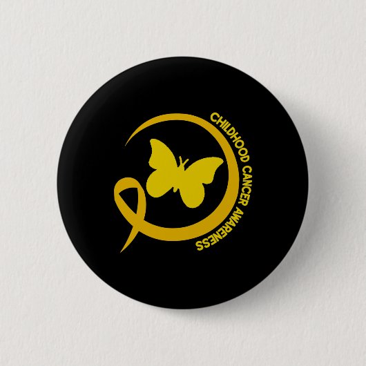 Kankerbewustzijn bij kinderen september kanker 1 ronde button 5,7 cm (Voorkant)