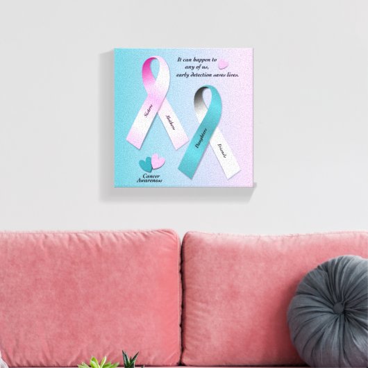 Kankerbewustzijn Canvas Afdruk (Insitu (Woonkamer))