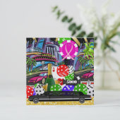 Kankerbewustzijn Casino uitnodiging (Staand voorkant)