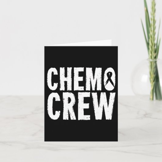 Kankerbewustzijn Chemo Crew Survivor Gift Kaart (Voorkant)