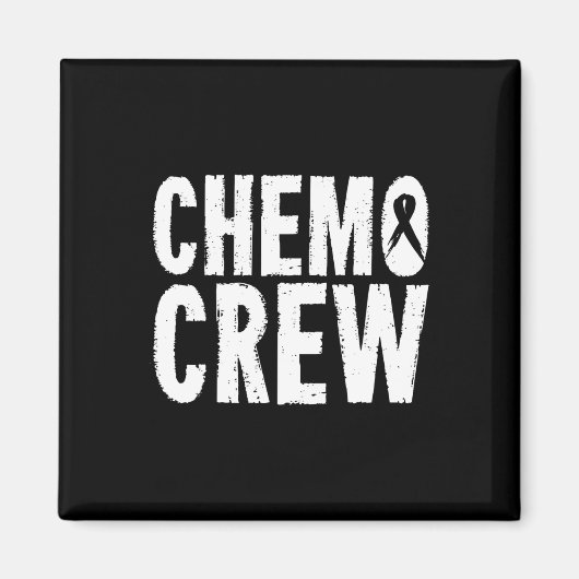 Kankerbewustzijn Chemo Crew Survivor Gift Magneet (Voorkant)