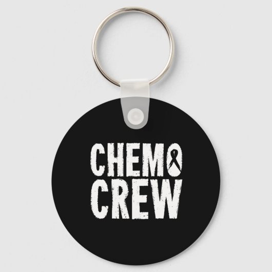 Kankerbewustzijn Chemo Crew Survivor Gift Sleutelhanger (Voorkant)