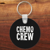 Kankerbewustzijn Chemo Crew Survivor Gift Sleutelhanger (Voorkant)