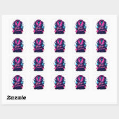 Kankerbewustzijn collectie vierkante sticker (Vel)