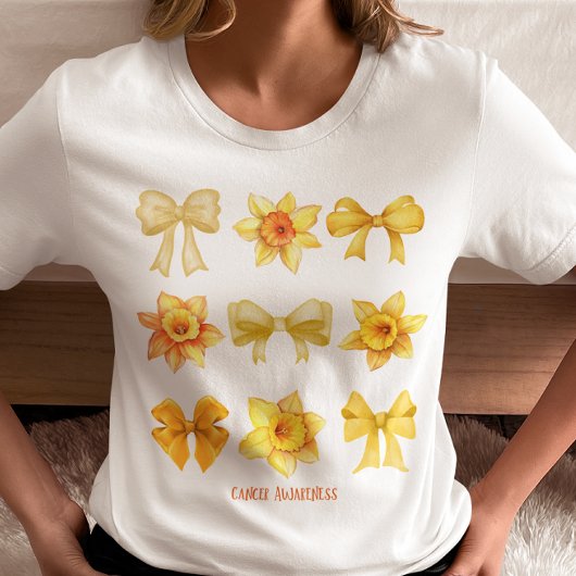Kankerbewustzijn Coquette Daffodil ondersteuningsg T-shirt