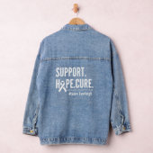 Kankerbewustzijn Gepersonaliseerde Vrouwen Denim J Jacket (Hangar)