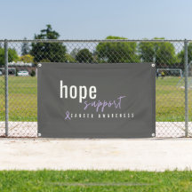 kankerbewustzijn. hoop steun Banner Outdoor Sign
