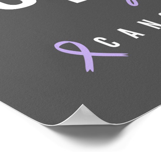 Kankerbewustzijn. Hoop. Steun Poster & Prints (Hoek)