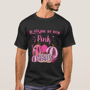 Kankerbewustzijn in oktober Draag ik roze Hallowee T-shirt