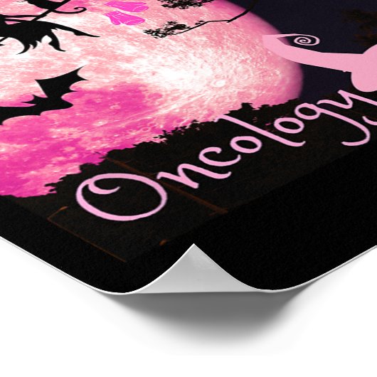 Kankerbewustzijn. In oktober Draag we roze. Hallow Poster (Hoek)