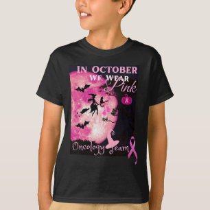 Kankerbewustzijn. In oktober Draag we roze. Hallow T-shirt