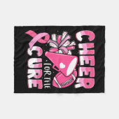 Kankerbewustzijn juicht voor het Cure-Football Fleece Deken (Voorkant (Horizontaal))