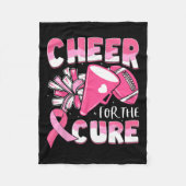 Kankerbewustzijn juicht voor het Cure-Football Fleece Deken (Voorkant)