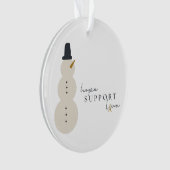 kankerbewustzijn. Kerst Acryl Ornament (voorkant)