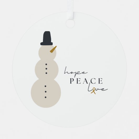 kankerbewustzijn Kerst Vakantie Ornament (Voorkant)