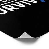 Kankerbewustzijn lint overlevende remissie poster (Hoek)