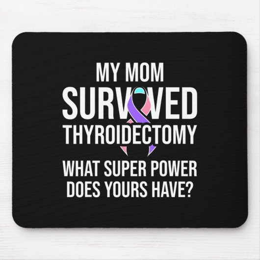Kankerbewustzijn moeder thyroïdectomie krijger ove muismat (Voorkant)