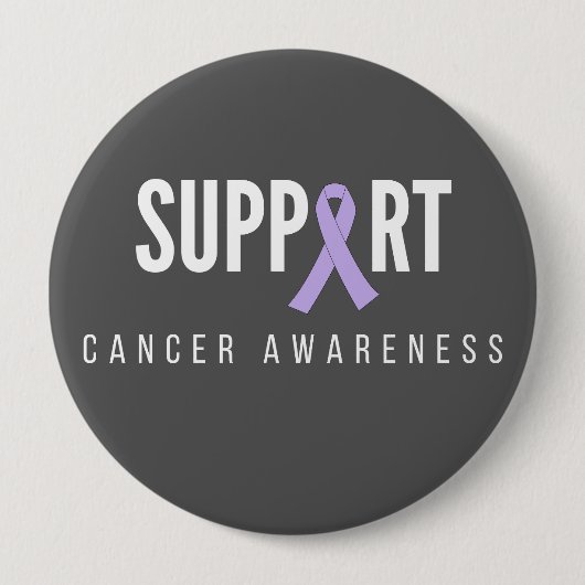 kankerbewustzijn. ondersteuning. Button (Voorkant)