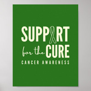 Kankerbewustzijn Ondersteuning Cure Poster Prints