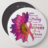 Kankerbewustzijn/ondersteuning Ronde Button 6,0 Cm (Voorkant /achterkant)