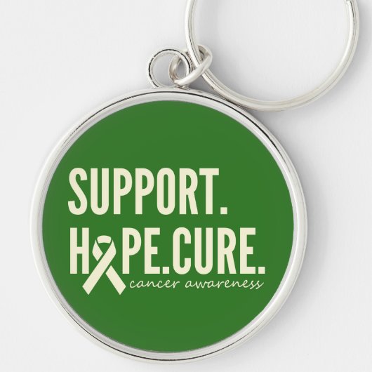 Kankerbewustzijn ondersteunt Hope Cure Sleutelhang Sleutelhanger (Voorkant)