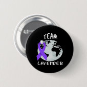 Kankerbewustzijn ondersteunt overlevenden van kank ronde button 5,7 cm (Voorkant /achterkant)