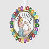 Kankerbewustzijn Ornament ribbons (voorkant)