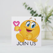 Kankerbewustzijn - Pink Ribbon uitnodiging (Staand voorkant)