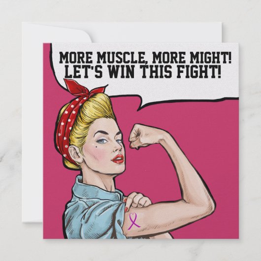 Kankerbewustzijn - Pink Ribbon uitnodiging (Voorkant)