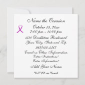 Kankerbewustzijn - Pink Ribbon uitnodiging (Achterkant)