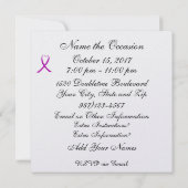 Kankerbewustzijn - Pink Ribbon uitnodiging (Achterkant)