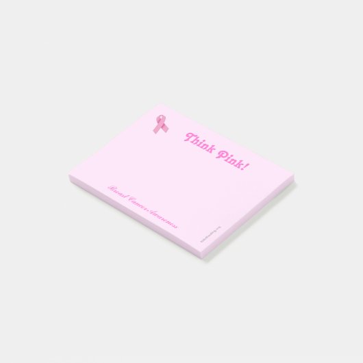 Kankerbewustzijn Post-it - Borstkanker Post-it® Notes (Schuin)