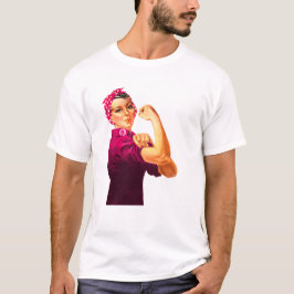 Kankerbewustzijn Rosie De Riveter T-shirt