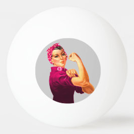 Kankerbewustzijn Rosie The Riveter Pingpongbal