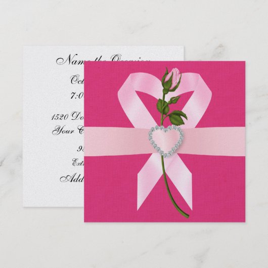 Kankerbewustzijn - Roze lint (Voorkant / Achterkant)