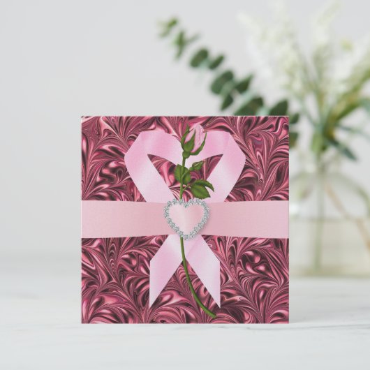 Kankerbewustzijn - Roze lint (Staand voorkant)