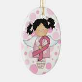 Kankerbewustzijn Roze lint - SRF Keramisch Ornament (Rechts)