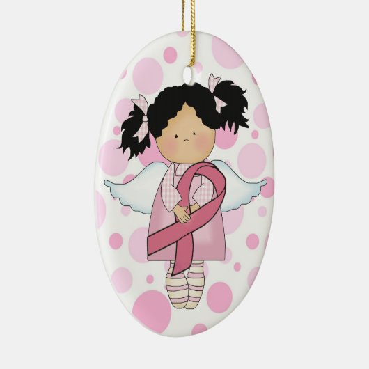 Kankerbewustzijn Roze lint - SRF Keramisch Ornament (Rechts)