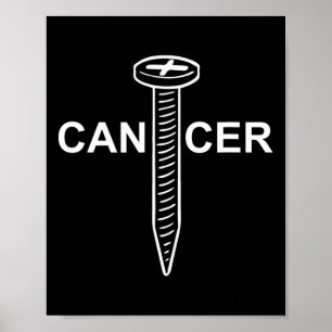 Kankerbewustzijn Schroef Kanker Mannen Poster