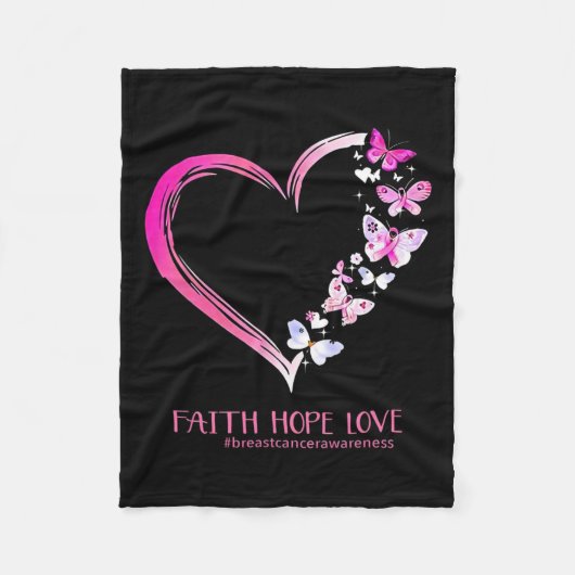 Kankerbewustzijn Shirt 1 Fleece Deken (Voorkant)