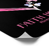 Kankerbewustzijn Shirt 1 Poster (Hoek)