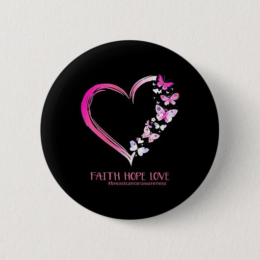 Kankerbewustzijn Shirt 1 Ronde Button 5,7 Cm (Voorkant)