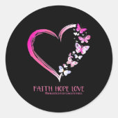 Kankerbewustzijn Shirt 1 Ronde Sticker (Voorkant)