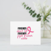Kankerbewustzijn Shirt lint Briefkaart (Staand voorkant)