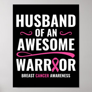 Kankerbewustzijn Shirt man van een krijger Poster