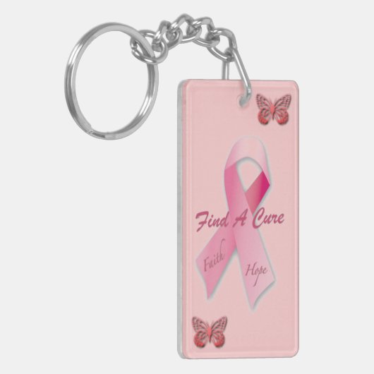 Kankerbewustzijn Sleutelhanger (Voorkant Links)