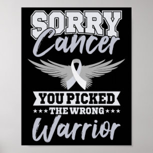 Kankerbewustzijn Sorry Kanker Je hebt de verkeerde Poster
