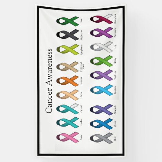 Kankerbewustzijn Spandoek (Verticaal)